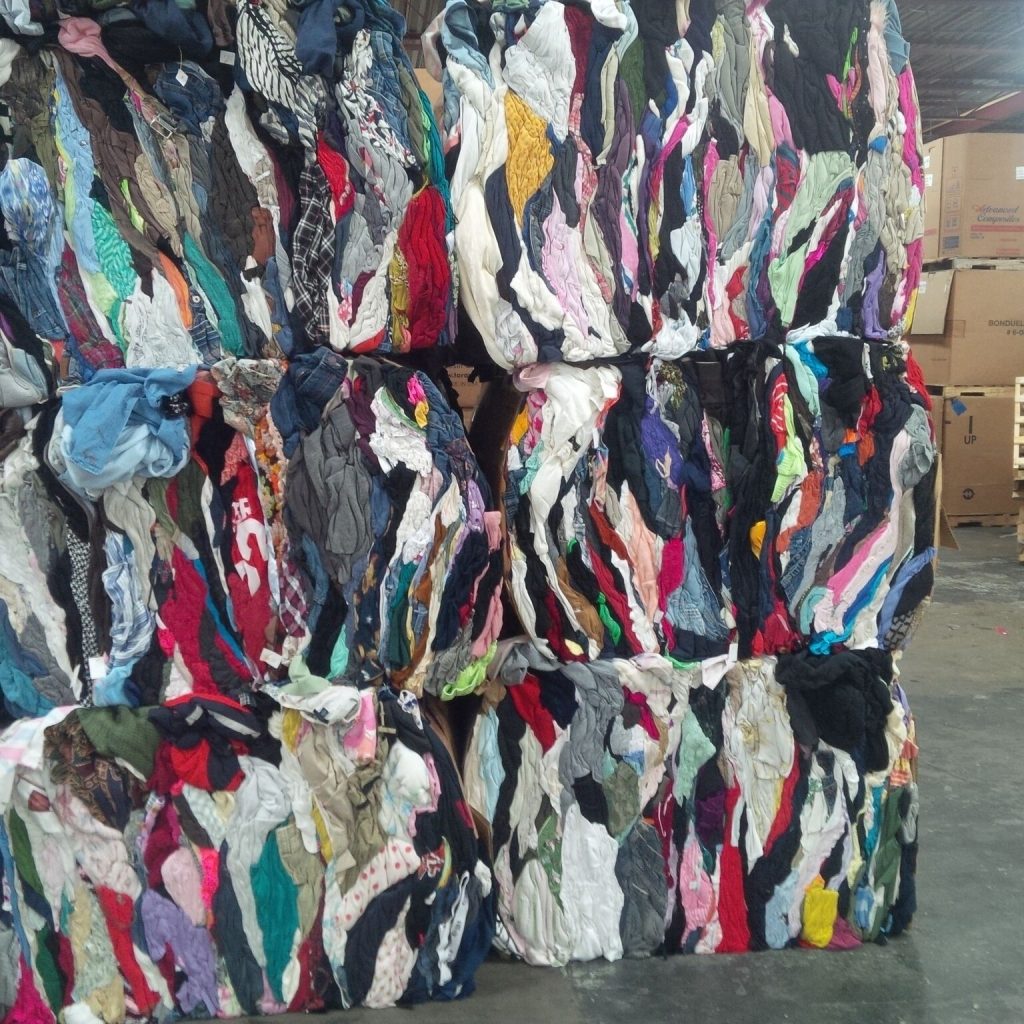 Large volume used rags and textiles for sale