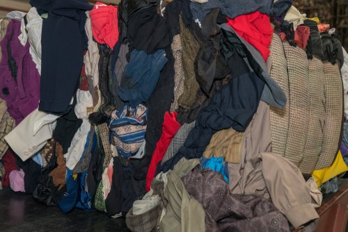 mixed rags or mixed institutional rags in bulk clothing