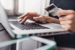 customer buys online with credit card