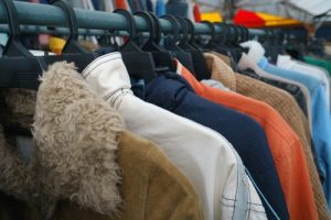 used clothing on rack