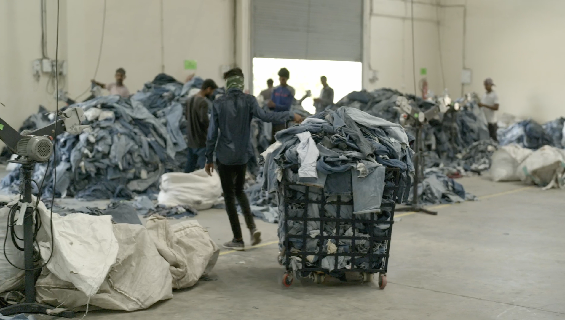Raw materials in a storage